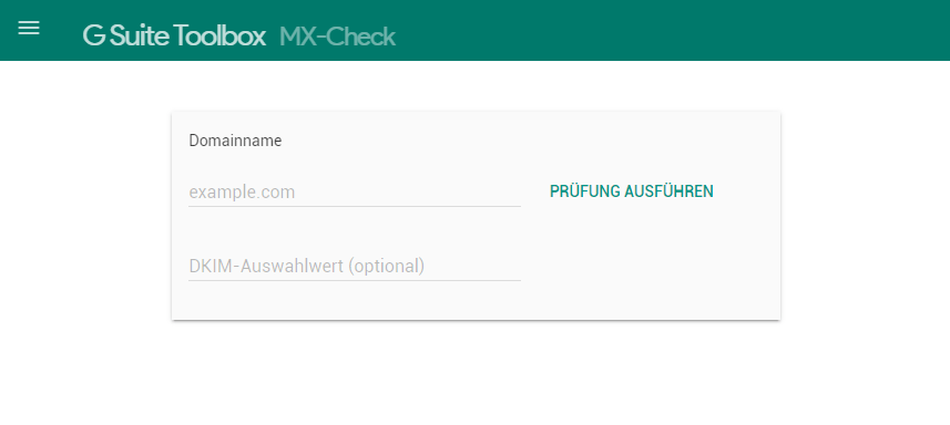 G-Suite Toolbox zur Prüfung der Domaineinstellungen
