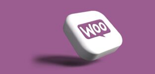 A Purple And White Square With The Word Woo On It